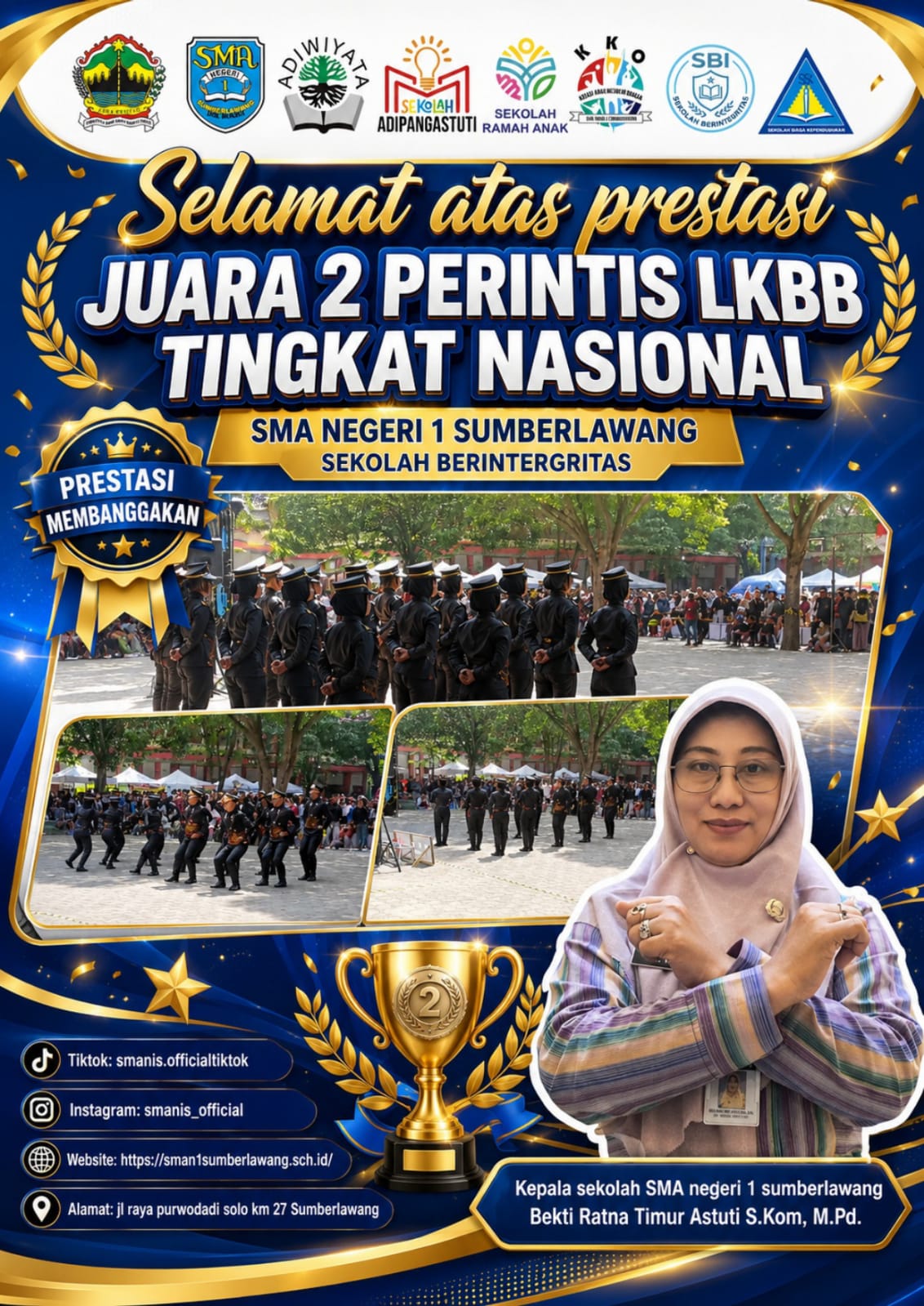 Tim Paskibra SMA Negeri 1 Sumberlawang berhasil meraih JUARA 2 PERINTIS LKBB TINGKAT NASIONAL! 🏆